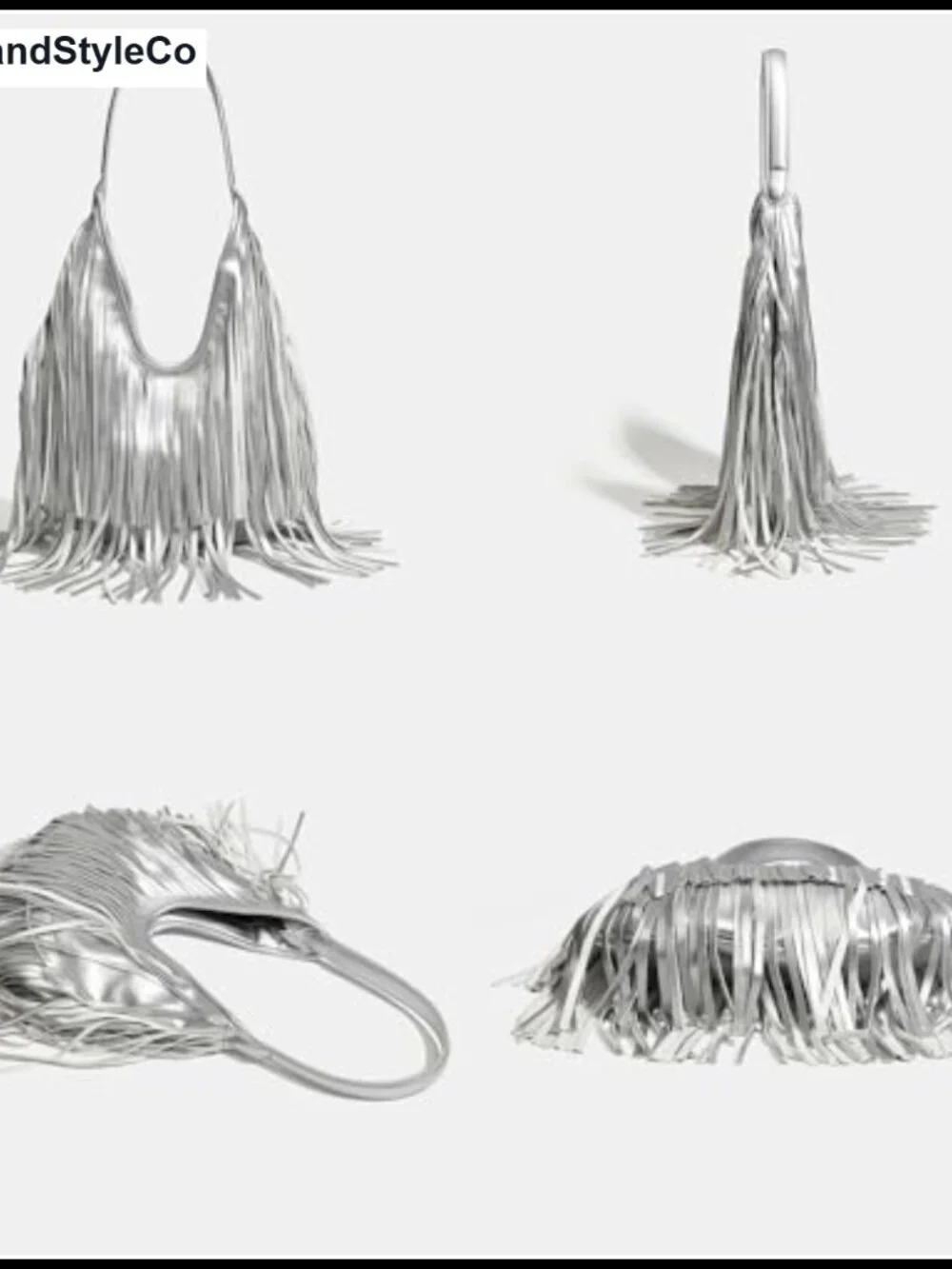 Fringe Hobo Shoulder Bag Vegan Leather Layered Tassel Women Purse
